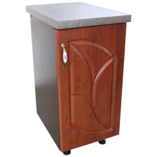 Corp inferior cu 1 Usa Dreapta Zebra, Wenge/MDF Cedru Frunza, blat Beton 40 x 85 x 60